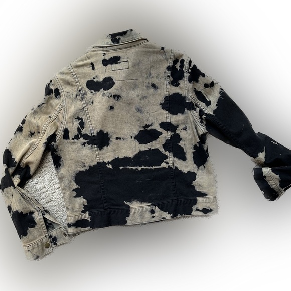 Current/Elliot denim bleached tie dye denim jacket - Picture 3 of 3